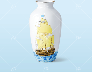 Lọ hoa thuận buồm gốm sứ Bát Tràng cao cấp - LPLH03