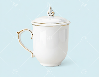 Ly sứ ngọn lửa viền chỉ vàng sang trọng - LPLS14