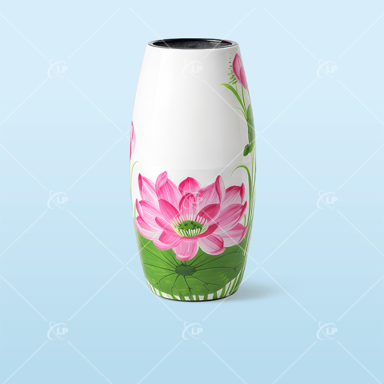 Lọ bom vẽ sơn mai - LPLH08