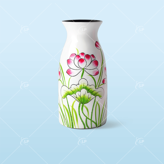 Lọ hoa tỳ bà sen hồng - LPLH14